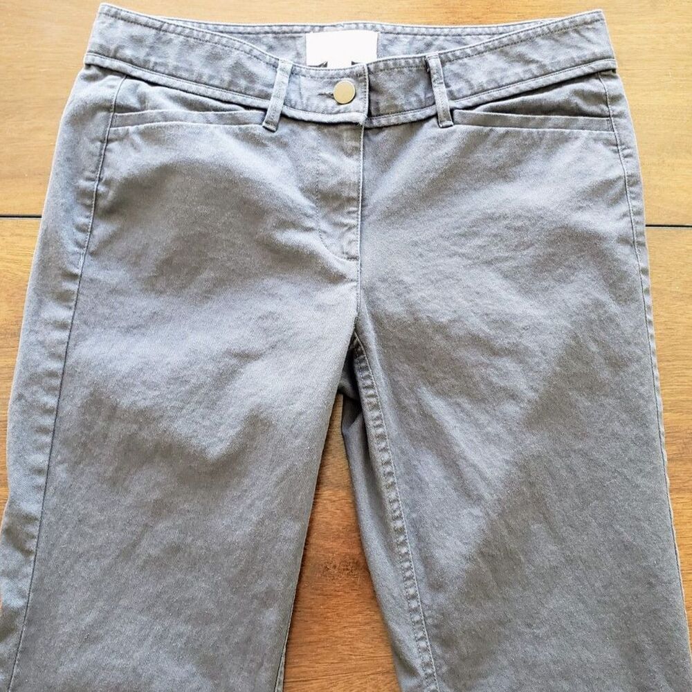 Ann Taylor LOFT Marisa Chino Trousers Size 2 Flat Front Dark Gray - Picture 5 of 8